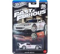 Hot Wheels Coche Honda S2000 Fast and Furious Graphic Remix – Die Cast escala 1:64, 7 cm – JBY44