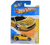 Hot Wheels Ferrari 458 Spider, 2012 Nuevos Modelos 25/50 [Amarillo] 25/247
