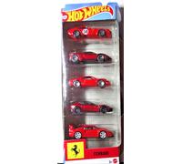 Hot Wheels Ferrari 5-Pack Sportwagen Ruedas 1:64 Rojo JLN12