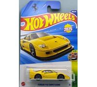 Hot Wheels Ferrari F40 Competizione [Amarillo] Exotics 4/5, 198/250, ¡Nuevo para 2025! Vehículo fundido a escala 1:64