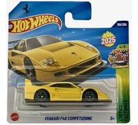 Hot Wheels Ferrari F40 Competizione JBB92 HW Exotics 4/5 Short Card amarillo Ferrari Licencia Mattel 2025 1:64