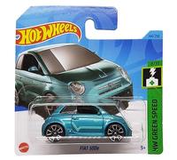 Hot Wheels - Fiat 500e - HW Green Speed 8/10 - HKH59 - Tarjeta corta - turquesa metálica - Mattel 2023