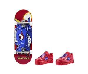 Hot Wheels Fingerskate Tony Hawk HGT64 - Patineta con Dedo y 1 par de Zapatillas Color Rojo