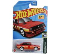 Hot Wheels Ford Escort RS2000, Retro Racers modelo de coche fundido a escala 1:64, rojo, 4 x 7 x 2 pulgadas, a partir de 3 años