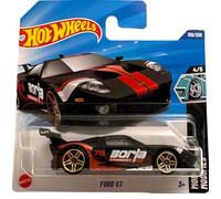 Hot Wheels Ford GT negro/rojo JBB75 - Modelo con licencia de Ford con diseño Borla Exhaust - Serie modificada 2025 - 1:64