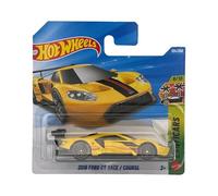 Hot Wheels - Ford GT Race 2016 - JJM05 - TH - Treasure Hunt - Exoticars 8/10 - Amarillo - Coupe americano con licencia a escala 1:64 - Mattel 2026 (124/250) - 1:64 - Modelo con licencia