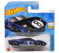 Hot Wheels - Ford GT40 - Factory Fresh 2/10 - HTD34 - Short Card - Good Year - Autolite - Azul oscuro metálico - Mattel 2024-1:64