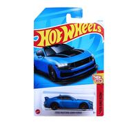 Hot Wheels - Ford Mustang Dark Horse - Then and Now 10/10 - HRY93 - Short Card - Coche deportivo - Azul mate - Mattel 2024 - 1:64