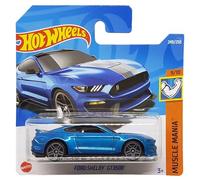Hot Wheels - Ford Shelby GT350R - Muscle Mania 9/10 - HCW36 - Short Card - Azul metálico - Mattel 2022