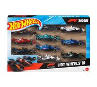 Hot Wheels Formula 1 2025 10-Pack Set of 10 1:64 Scale Die-Cast Toy Racecars