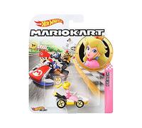 Hot Wheels GBG28 Vehiculos Mario Kart Peach, Coche de Juguete, Surtido, L