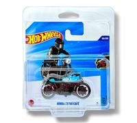 Hot Wheels Honda CB750 Café (azul y negro) 1/5 Moto - 2025-150/250 (tarjeta corta) - incluye una funda protectora KLAS Car Keeper - JBB79
