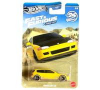 Hot Wheels - Honda Civic EG - 5/5 Fast and The Furious Race Off 2026 Silver Series - Modelo 1:64 JDM - Coche Pequeño Japonés - Amarillo Negro - Vehículo de cine - Modelo de licencia - JKX19 Mattel