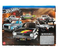 Hot Wheels HRX57 Zamak Multipack Ride on Juguete Mini Coche, Pack de 6, a partir de 3 años, Plata