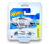 Hot Wheels HW Braille Racer - Twin Mill (cromo y negro) 4/5 Experimotors - 2023-85/250 (tarjeta corta) - Viene en una funda protectora para coleccionistas de KLAS - HKK74