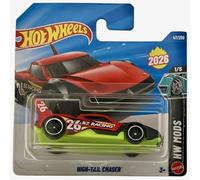 Hot Wheels - HW Mods 1/5 - JJH35 - Short Card - Futurista Racing Car en rojo y amarillo neón - Modelo de fantasía - Mattel 2026-1:64