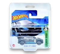 Hot Wheels Jaguar I-Pace eTrophy (negro y turquesa) 9/10 HW Green Speed - 2023-158/250 (tarjeta corta) - Viene en una funda protectora para coleccionistas de KLAS - HKH60