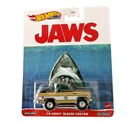 Hot Wheels Jaws de la película El Tiburón Die Cast Modelo Coche 1975 Chevy Blazer Custom Amity Police Escala 1:64 - Longitud 7 cm HKC24