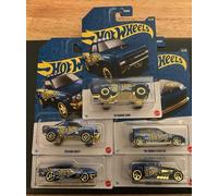 Hot Wheels Juego de 5 vehículos de perlas y cromo del 58 aniversario, azul y dorado, colección 2026, juego de 5, sin persecución