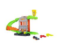 Hot Wheels Juego de Pista para Coches de Juguete Croc Pizza Attack Conjunto de Juego con Pista y vehículo a Escala 1:63, reducción de Velocidad para vencer al cocodrilo y Evitar Que te Coma, JHL93