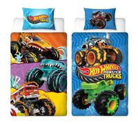 Hot Wheels Ropa De Cama Para Niños Set Nórdico Individual Trucks 135cm x 200cm