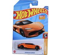 Hot Wheels Coche juguete '71 Lamborghini Miura SV HW Exotics 5/10 HCV34 Tarjeta corta Naranja