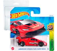 Hot Wheels Lamborghini Huracán LP 620-2 Super Trofeo HW Exotics 8/10 (239/250) HTC25 Rojo 2024 + Protector Short Card Frikimonkey