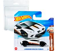 Hot Wheels Lamborghini Huracán Sterrato Safari Mode 1/5 (41/250) HYW93 Blanco 2025 + Protector Short Card Frikimonkey