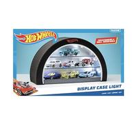Hot Wheels - Lámpara expositora con licencia oficial de Mattel, estuche iluminado con capacidad para 8 coches, pared en forma de rueda montable o independiente, regalo para coleccionistas
