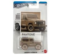 Hot Wheels - Land Rover Defender 90 - JKY62 - Silver Series 5/6 - Pantone 7504 - Premium Card - marrón tierra - todoterreno - Modelo de licencia - Mattel 2026-1:64 - Pantone Color Edition