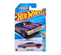 Hot Wheels Lavin' Lowrider JBB37 - Celebration Racers 2025 - Lowrider en color morado con pegatinas tribales - 1:64 coche de coleccionista