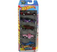 Hot Wheels Let’s Race Pack de 5 Coches y Camiones de Juguete | Set de 5 vehículos de metal a escala 1:64 del show animado de Netflix, colección instantánea para jugar o exhibir, JLN13