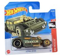 Hot Wheels - Lethal Diesel - HW Rescue 2/10 - HCX17 - Short Card - Dark Green Gold - Mattel 2022-1:64