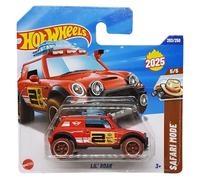Hot Wheels Lil Roar HYW44 Safari Mode 5/5 Short Card Red Offroad Mini Hella KW Mini Licencia Mattel 2025 1:64