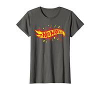 Hot Wheels - Logotipo destrozado Camiseta, Mujer, Asfalto, 3XL