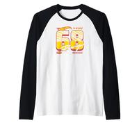 Hot Wheels - Logotipo Retro de Carreras '68 Camiseta Manga Raglan