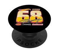 Hot Wheels - Logotipo Retro de Carreras '68 PopSockets PopGrip Adhesivo