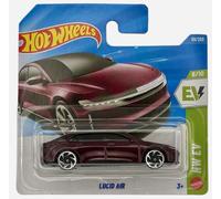 Hot Wheels - Lucid Air - JJJ28 - HW EV - 6/10 - Tarjeta corta - Vino tinto - Licencia Oficial Modelo - Vehículo Eléctrico - Mattel 2026 (59/250) - 1:64