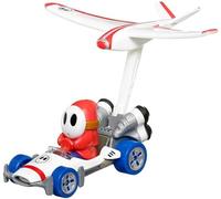 Hot Wheels Maqueta de coche Die Cast Mario Kart Glider Shy Guy B-Dasher Plane Glider Super Mario HDB46 - Escala 1:64 Longitud 5 cm