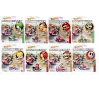 Hot Wheels Mario Kart - Colección de personajes fundidos a presión, juego de 8 unidades, coleccionables de Nintendo Gaming Gbg25-957k