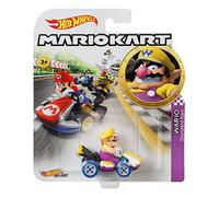 Hot Wheels Mario Kart GBG32 - Coche de metal 1/64 - Caracters Cars - Personaje Wario Standard Kart
