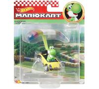 Hot Wheels Mario Kart Modelo DieCast Yoshi Coupe Glider Paracaídas 1:64 GVD32