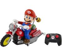 Hot Wheels Mario Kart Moto teledirigida, Moto de Motocross teledirigida para Hacer caballitos de “Super Mario Galaxy: la película” con Figura de héroe, JML15