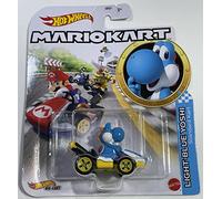 Hot Wheels - Mario Kart - Yoshi azul claro - Kart estándar - 2023 - Mint/NrMint envía burbujas envueltas en una caja de tamaño