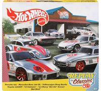 Hot Wheels Mattel JHF01 80 Aniversario 7 Vehículos para Vehículos con 7 Mini Coches, a partir de 3 años a partir de metal