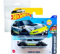 Hot Wheels Mazda MX-5 Miata HW Dream Garage 2/5 (1/250) HYW18 Gris 2025 + Protector Short Card Frikimonkey
