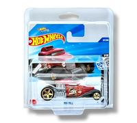 Hot Wheels Mid Mill (rojo y negro) 7/10 Rod Squad - 2025-97/250 (tarjeta corta) - Incluye una funda protectora KLAS Car Keeper - HYX39