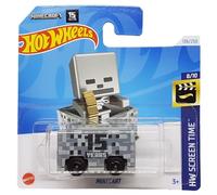 Hot Wheels Minecart HW Screen Time 8/10 HTB38 - Tarjeta corta - Minecraft 15 años - Mattel 2024-1:64