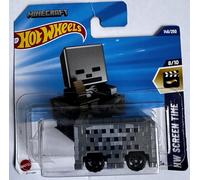 Hot Wheels Minecart Skeleton Diecast Car, HW Screen Time, escala 1:64, 146/250