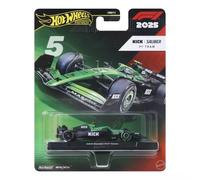 Hot Wheels Coche de carreras coleccionable de Fórmula 1 a escala 1:64 con neumáticos reales y cuerpo y chasis de metal/metal (los estilos pueden variar)